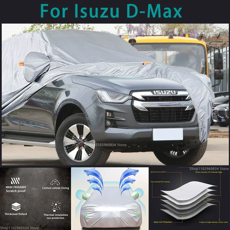 

Водонепроницаемый чехол для автомобиля ISUZU D-Max 210T, чехол для защиты от УФ-лучей, пыли, дождя, снега