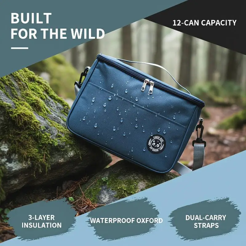 Large Capacity Insulated Lunch Bag Waterproof Portable Thermal Food Tote for Adult Kids Office School Daily Use