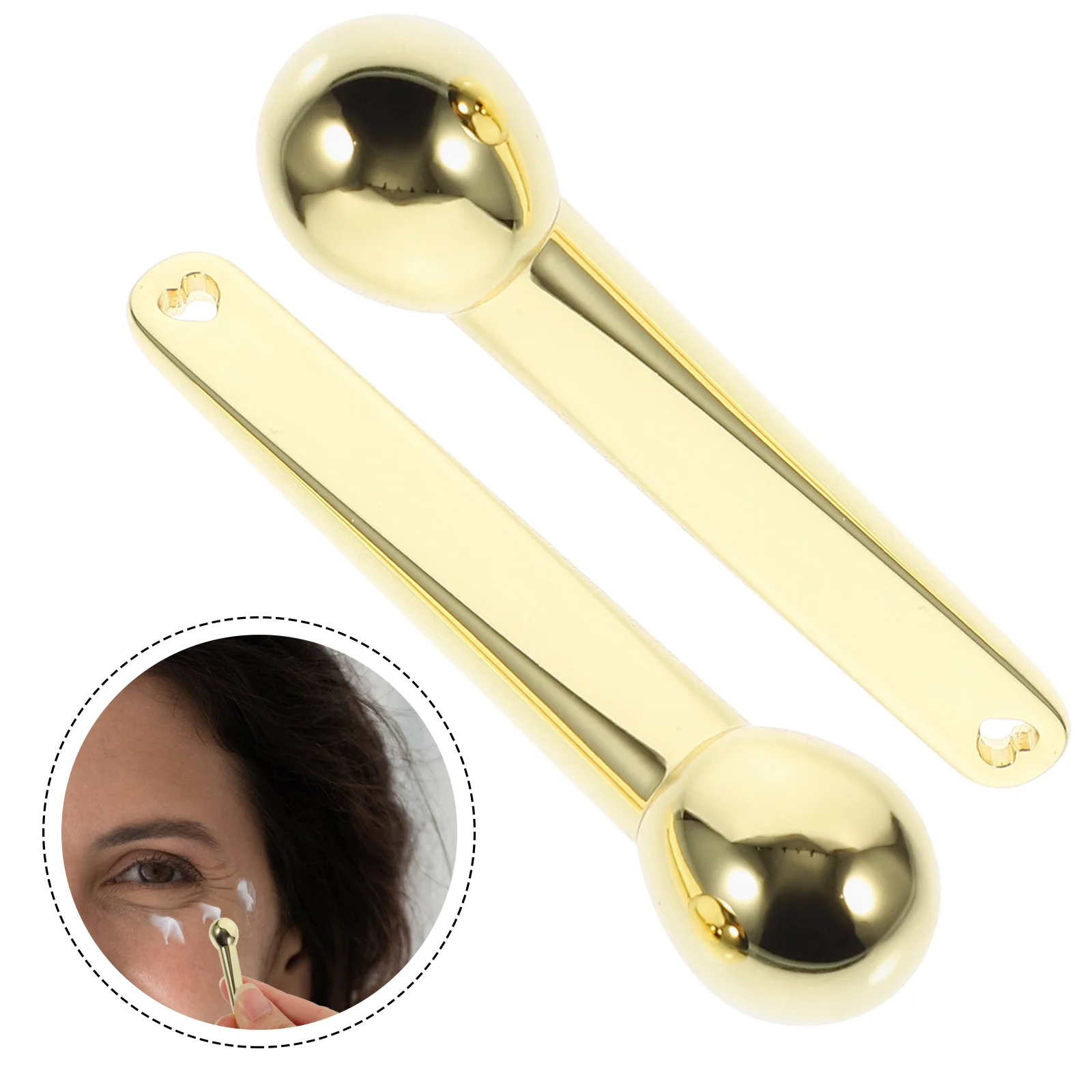 

2 Pcs Eye Roller Household Cream Applicator Skin Massage Stick Massager Professional Face Ball Accessory Facial Beauty Tool