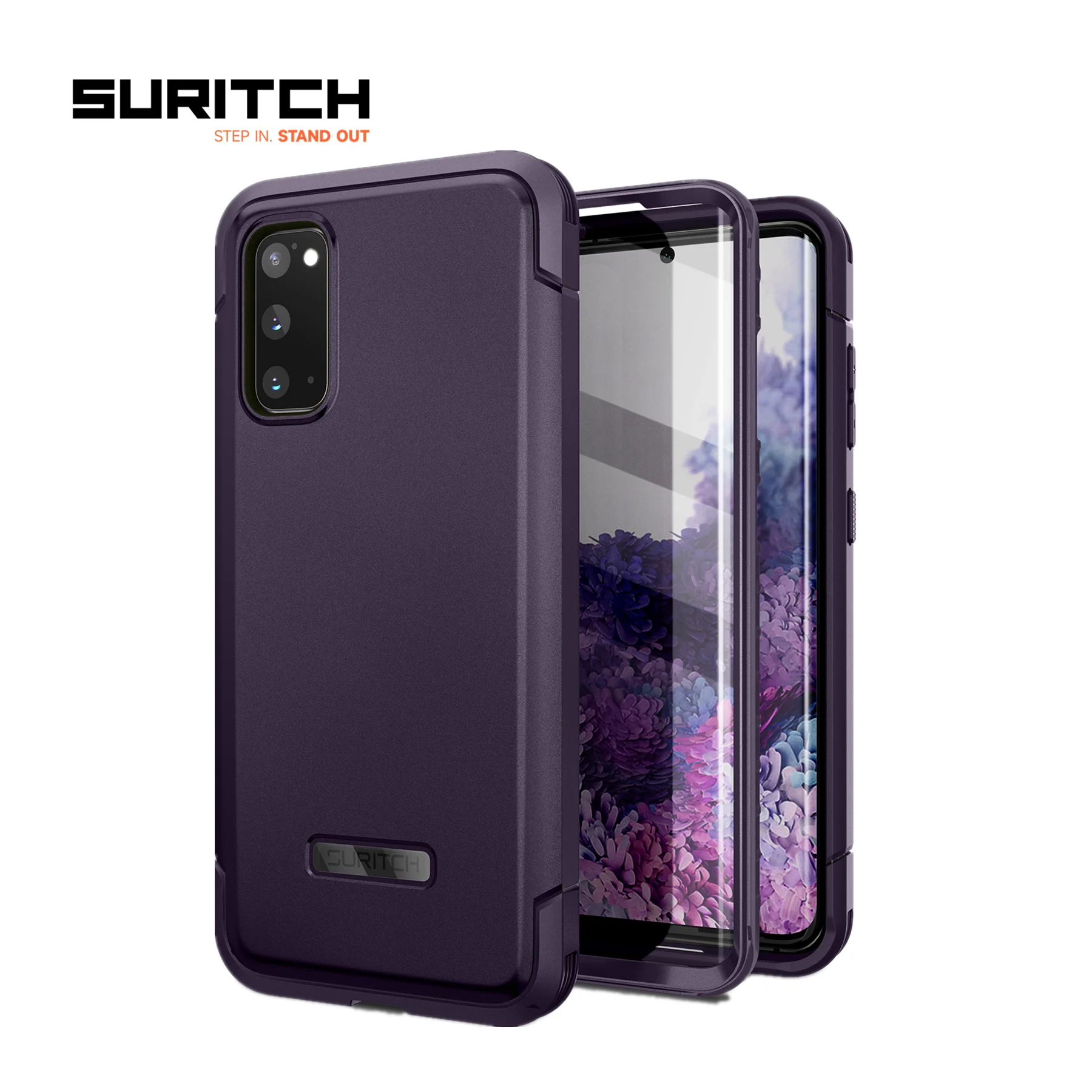 

Чехол SURITCH для Samsung Galaxy S20, 6,2-дюймовый прочный противоударный защитный чехол FullBody со встроенной защитной пленкой для экрана