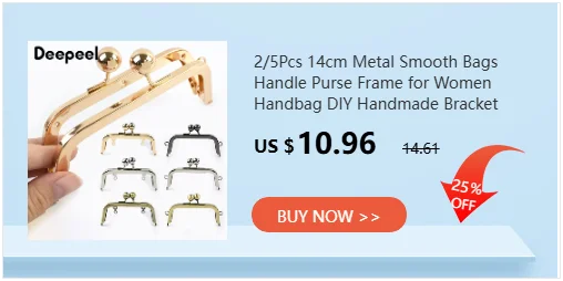 5Pcs Deepeel 16.5cm Colored Bead Metal Bag Handle DIY Handmade Sewing Brackets Kiss Clasp Purse Frame Handles for Making Bags