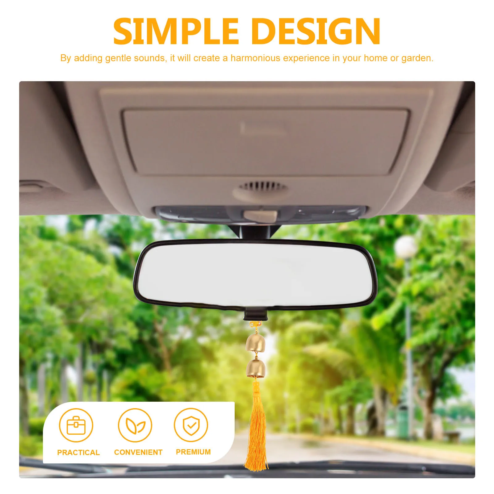 

Metal Bell Garden Patio Tassel Hanging Decoration Car Wind Chime Traditional Wind Chime Outdoor Hanging Bell Ornament