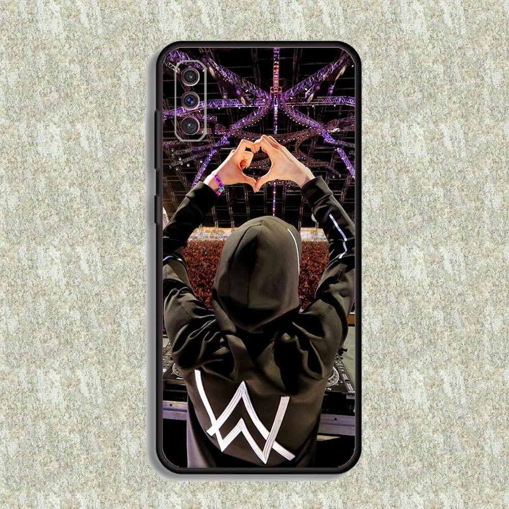 DJ Singer Alan Walker Phone Case For Samsung S23,23,22,30,21,10,9,Note20 Ultra,Lite,Ultra,5G,Plus,FE,Black Soft Case