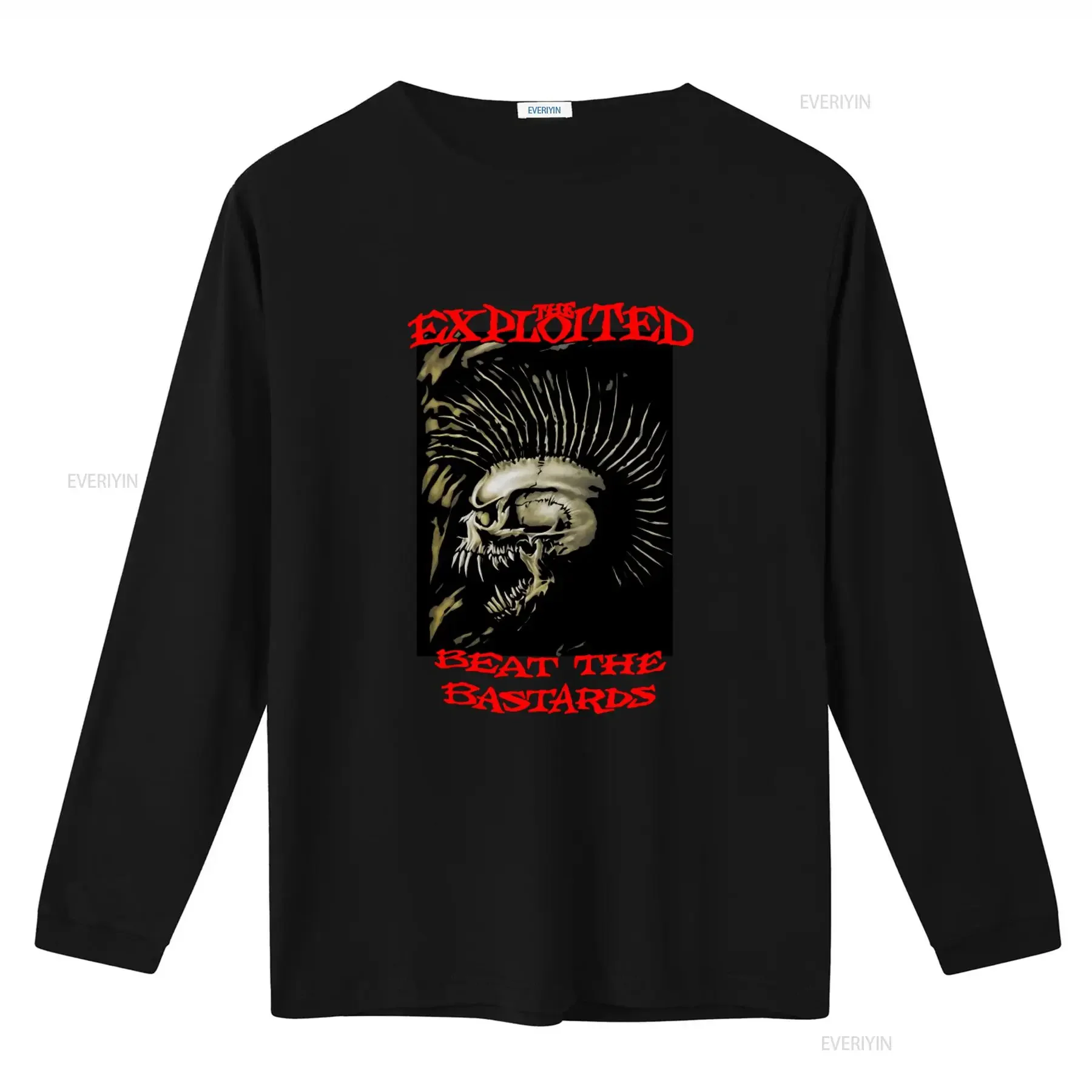 The Exploited Punk Rock Skull Design Beat Bastards T Shirt Available in All Sizes S 5XL vintage Washed Stretched fashion