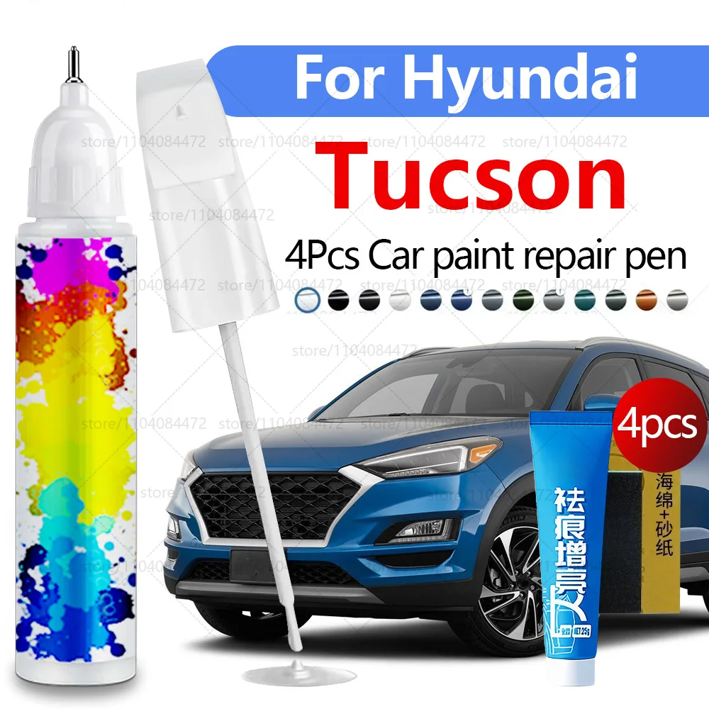 

Ручка для ремонта автомобильной краски для Hyundai Tucson 2004-2025 гг., аксессуары для ремонта царапин, 4 шт., синий YP5 YP5, красный Y2E, черный S3B, серый A5G