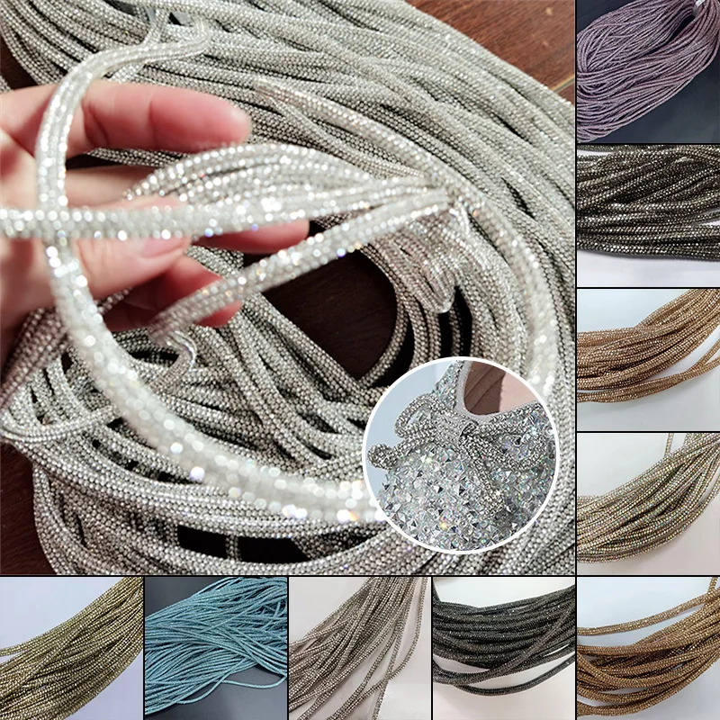 

50 м 5/6 мм Хлопковый шнур со стразами и блестящей бриллиантовой веревкой, круглые шнурки с капюшоном «сделай сам», брюки, изготовление шнурков