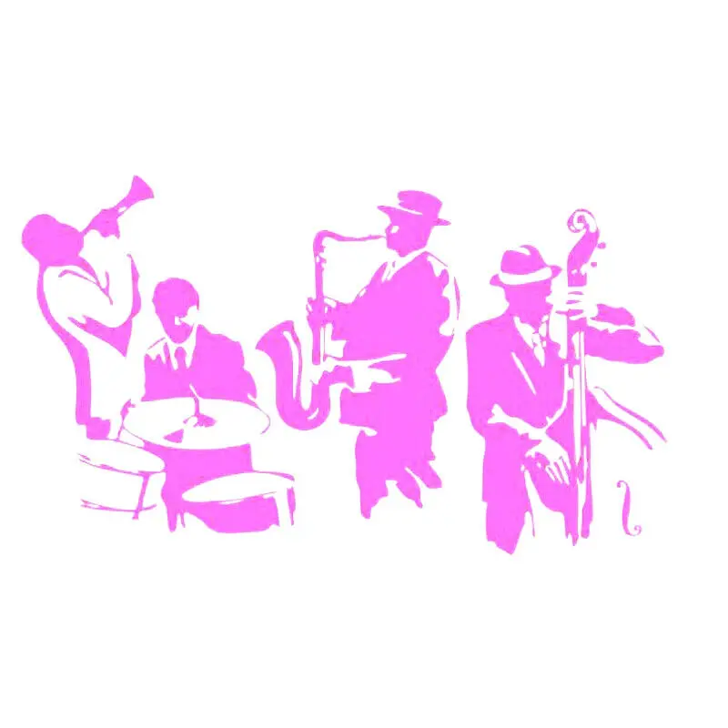 Wall Decal Jazz Saxophone Instrument Tool Band Musical Player Sticker Art Vinyl Drums Bass Wall Decal Vinyl Mural Adesivo WA-24
