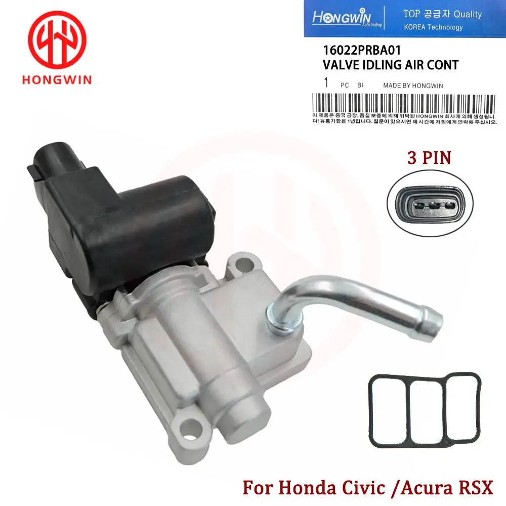 HONGWIN Idle Air Control Valve IACV Genuine No: 16022-PRB-A01 Fits Honda Civic Acura RSX L4-2.0L 02-06 16022-PRB-A02 16022PRDA02