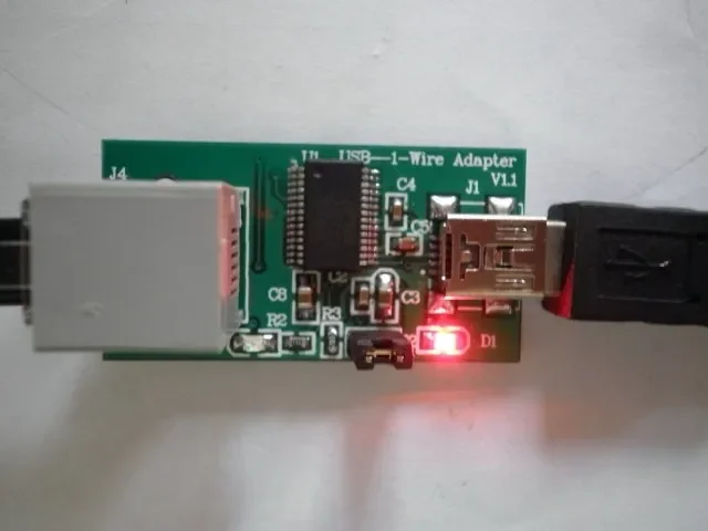 Programador universal de 1 cable (DS9097 / DS9490) Programador DS2502