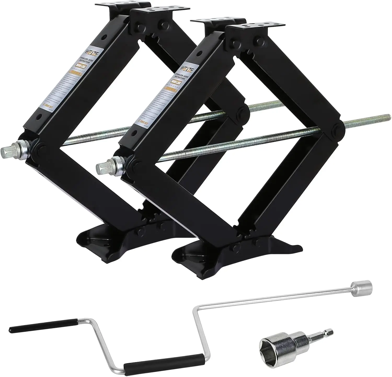 

Ножничные ножничные домкраты для выравнивания стабилизатора прицепа кемпера с ручкой -24–9000 фунтов — набор из 2 шт.