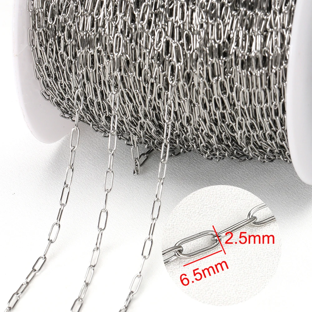 2 Meter Edelstahl-Verbindungskabel, goldene Ketten für DIY-Schmuckherstellung, Rolo-Kette, Perlen, Kette, Halskette, Armband, Fußkettchen-Komponenten – Detail 14
