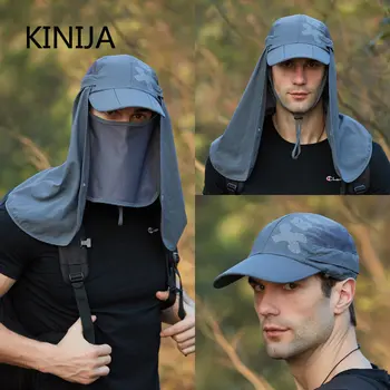 Foldable Quick Drying Waterproof 360° Visor Hat UV Protection Baseball Cap Men Shawl Sun…