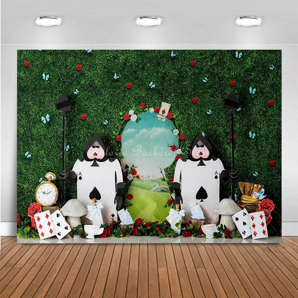 Queens Guard Photo Background Children Birthday Cake Smash Photography Backdrops Fairy Tale Tea Party Poker Photo Studio Props