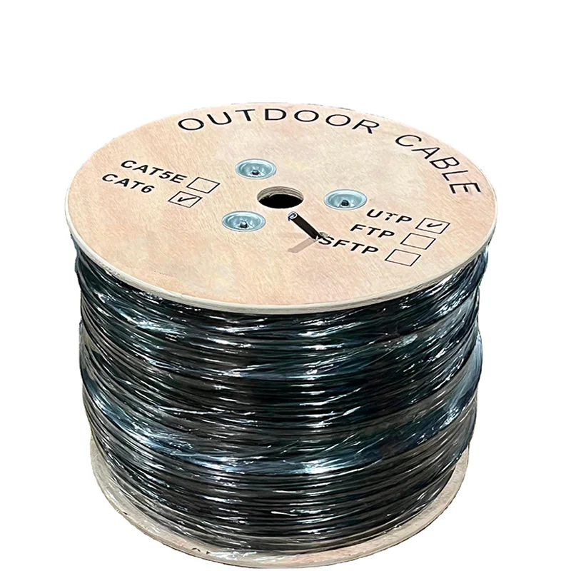Factory Supply Outdoor or Indoor 23AWG Network Cable 1000ft 305m Every Roll Cat6 UTP CAT6