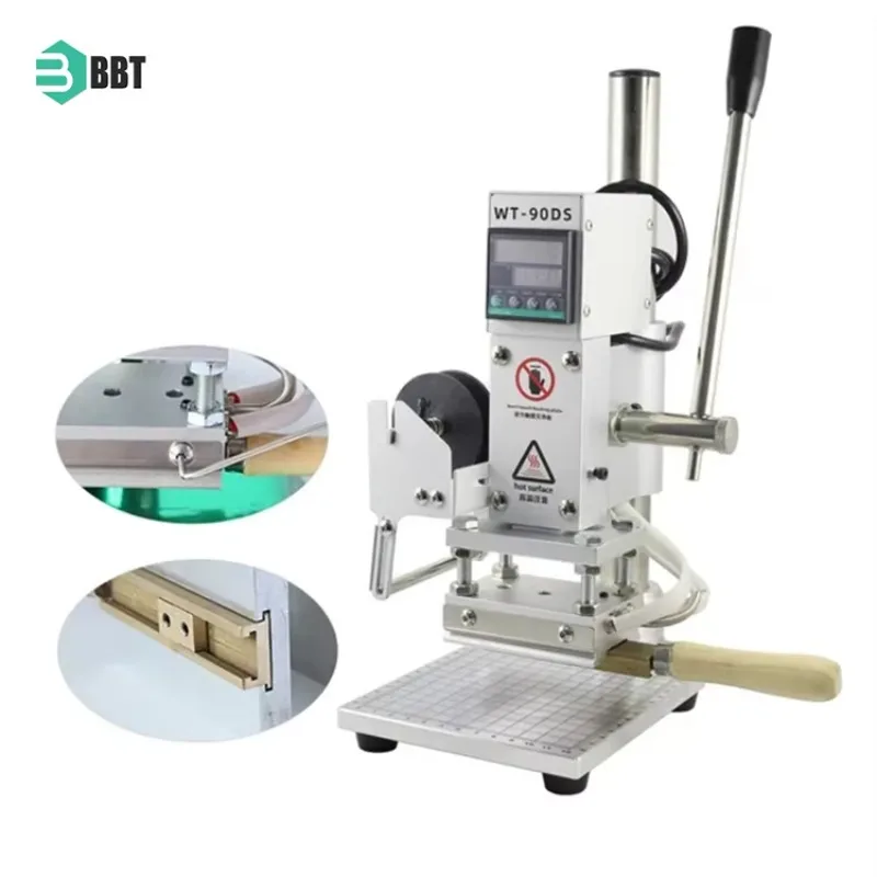 آلة ختم الرقائق الساخنة الصناعية ذات درجة حرارة عالية لمعدات ختم النسيج البلاستيكي والورق الجلدي #3