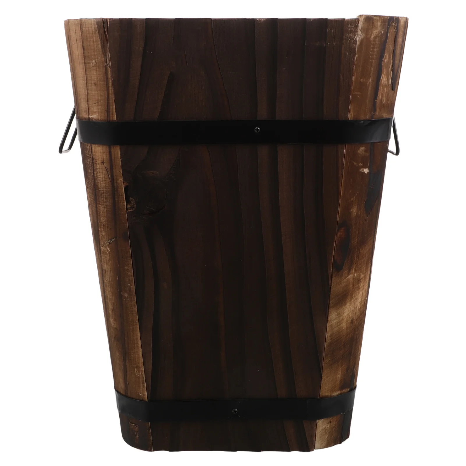 

Carbonized Wood Umbrella Holder : Indoor Outdoor Storage Stand For Entryway Hotel Office Use Drainage Hole