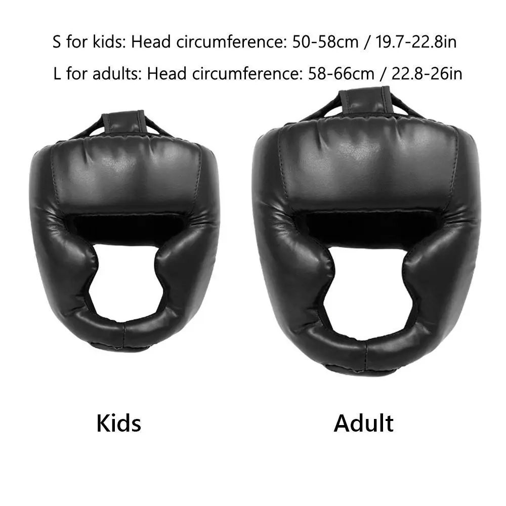 New PU Leather Boxing Headgear Breathable Full Coverage Boxing Headguard Adjustable Thick Foam Padding Boxing Helmet - view 6