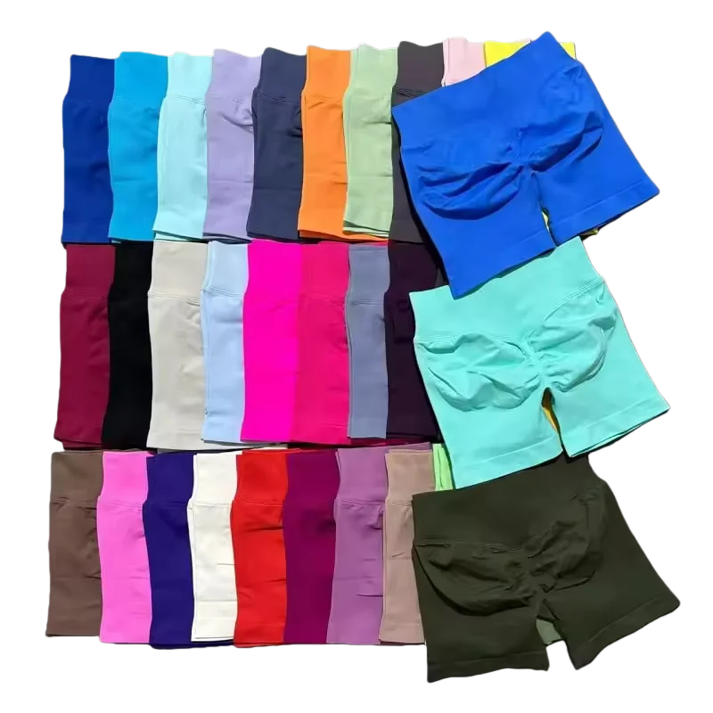 

2026 Women's Workout gym Impact Yoga Shorts 4.5" Scrunch Butt Lifting Gym Fitness Shorts Seamless Booty Biker Shorts Tights