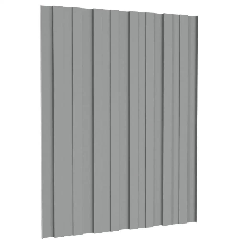 Galvanized Steel Roof Panels Set of 36 Gray Color 23.6x17.7 Durable Weatherproof Construction Supplies