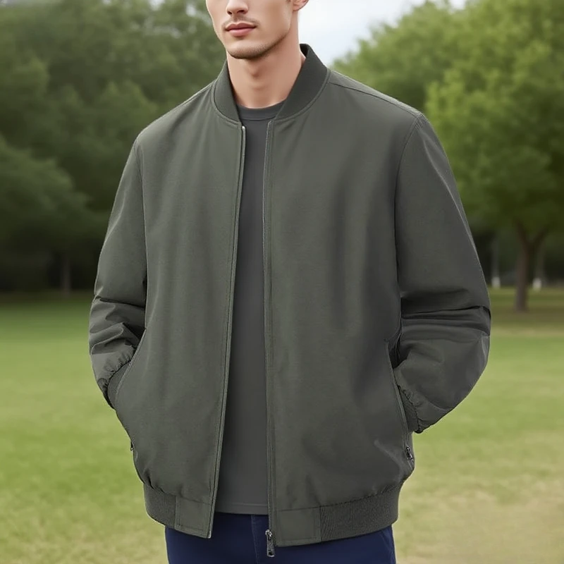 

Solid Color Vertical Collar Loose UV Protection Coat Fashionable Simple Style High Quality and Handsome Outdoor Baseball Jacket