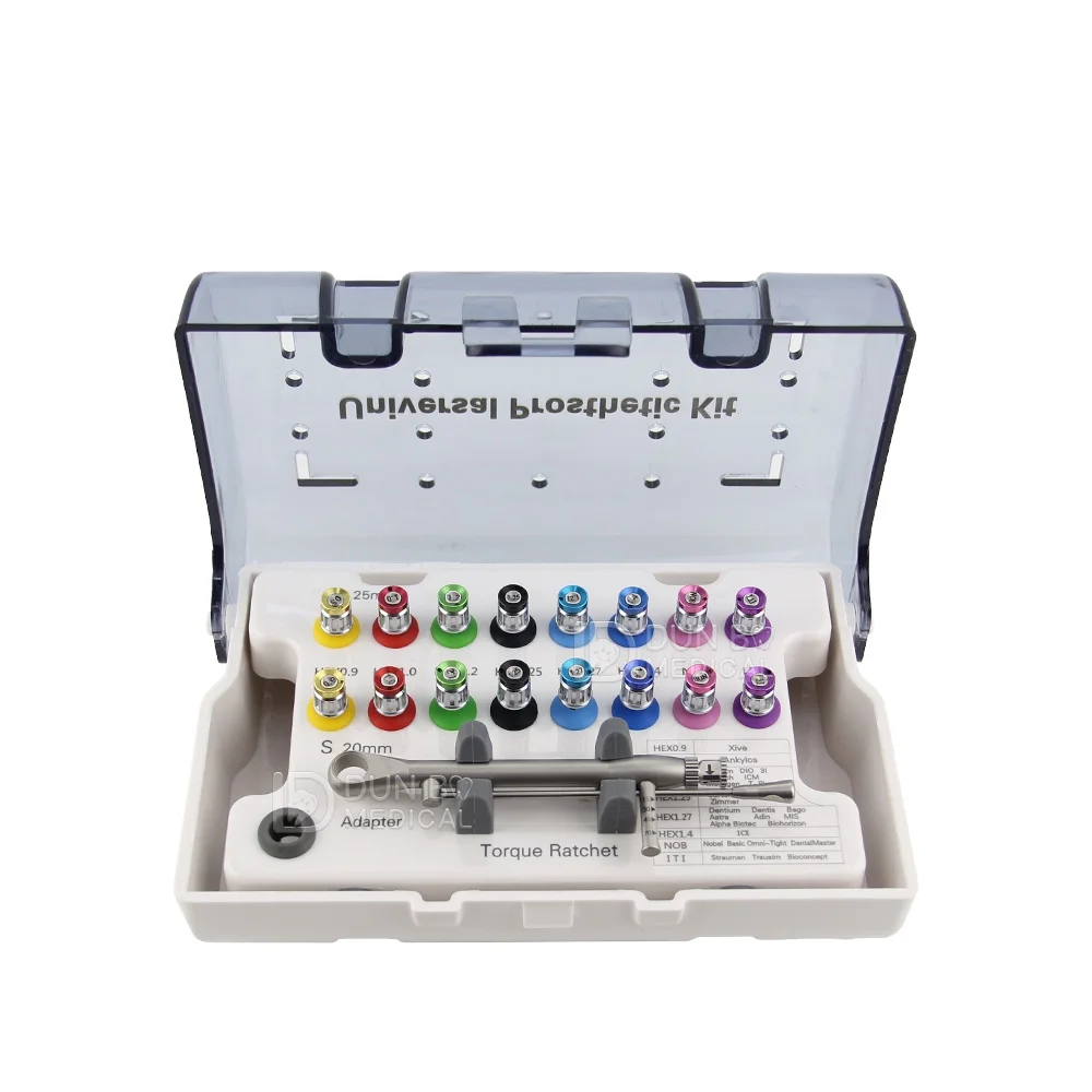 

Universal Dentals ImplantS Kit Surgical Kit Torque Wrench And 16 Screws Dentals Implan Instruments