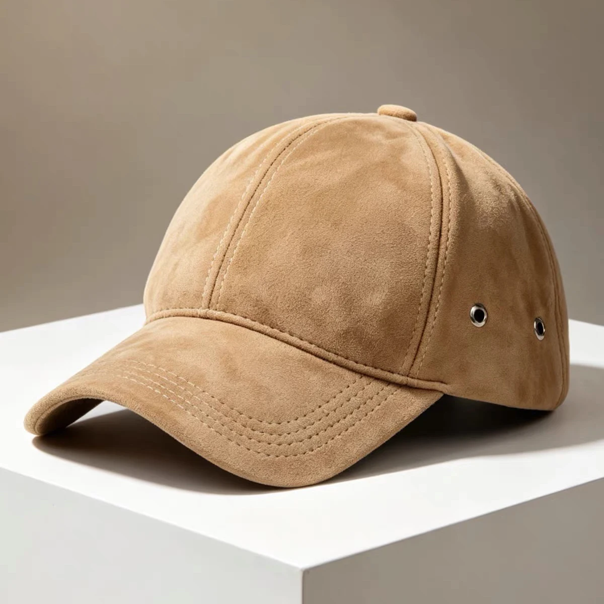 2026 Women/Men Retro Suede Real Leather Baseball Caps Sheepskin Men Youth Duck Tongue Dad Hats Bombe Adjustable