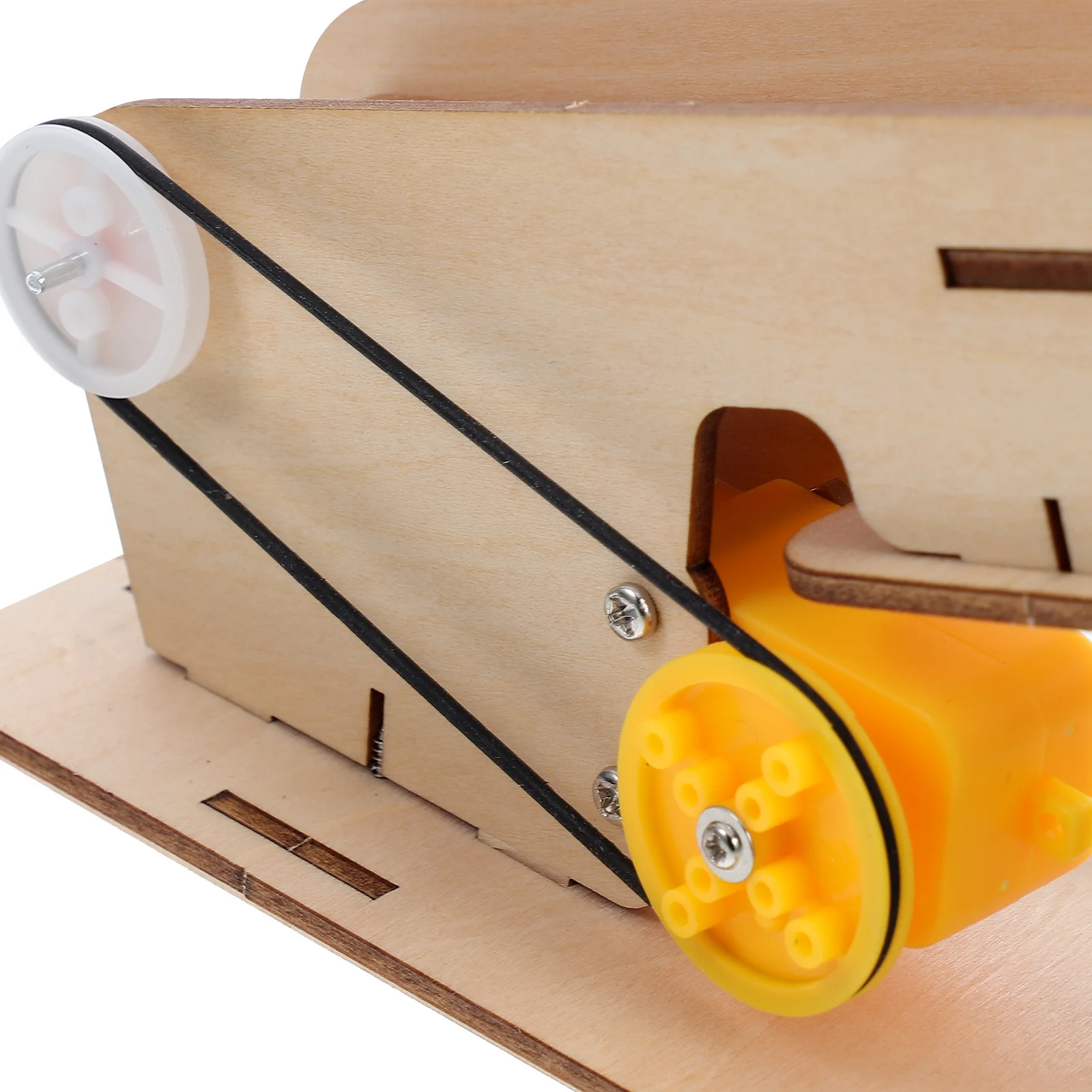 طقم حزام ناقل كهربائي محاكاة واقعية لمشاريع العلوم الجذعية للأطفال مجموعة تجربة البناء التعليمية #3