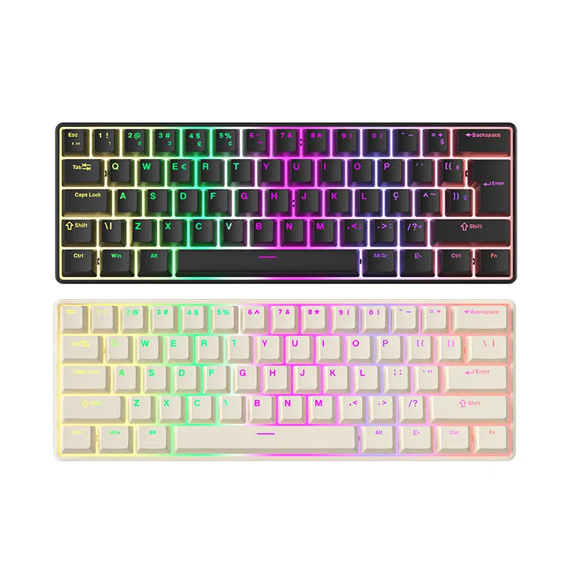 Mechanical Keyboard Hull Structure Wired 61 Keys Office Gaming Computer Laptop Keyboard