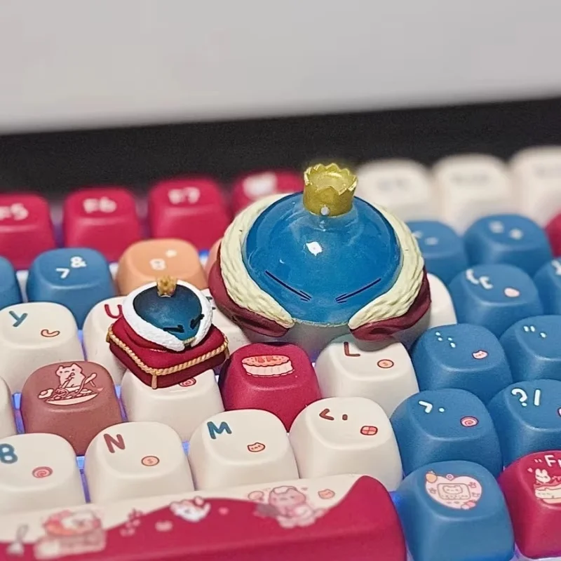لطيف الملك الوحل Keycap للوحة المفاتيح الميكانيكية الكرز الشخصي أنيمي لعبة الكرتون المقتنيات الهدايا الراتنج الصليب محور Keycap