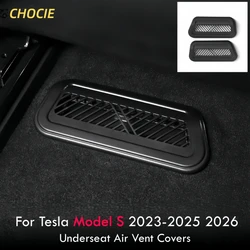 2PCS Underseat Air Vent Covers For Tesla Model S 2023-2025 2026 ABS Model S Underseat Air Flow Vent Grille Protection