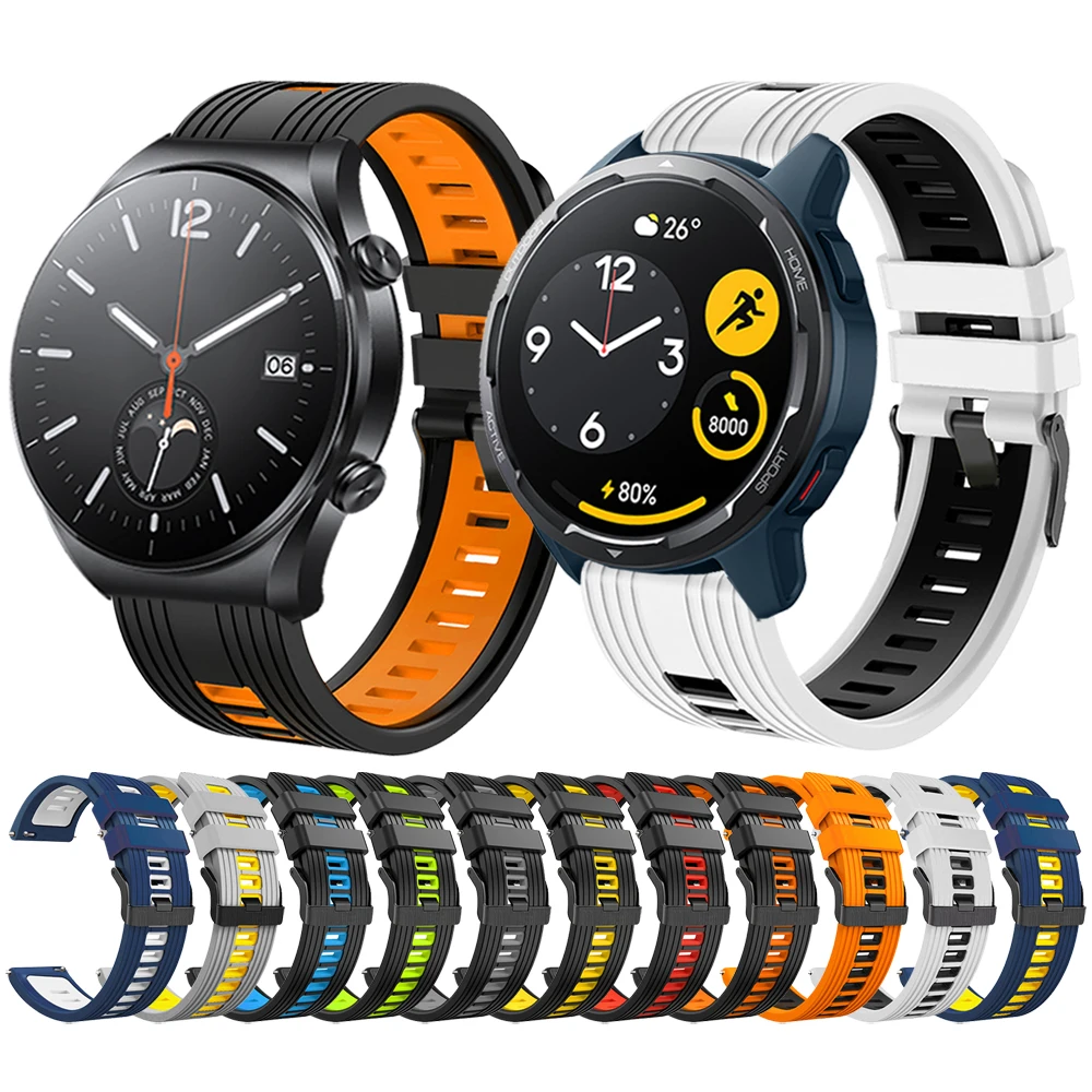 

22mm Easyfit Sport Silicone Strap For Xiaomi Watch Global Version Smartwatch Wrist Band For Mi S1 Active Watchband Bracelet