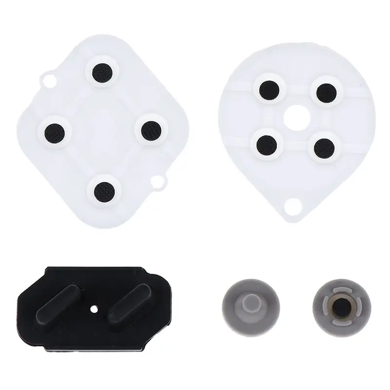 5pcs/set Replacement Controller Gamepad Conductive Rubber Pads Button Pad Keypads For SNES
