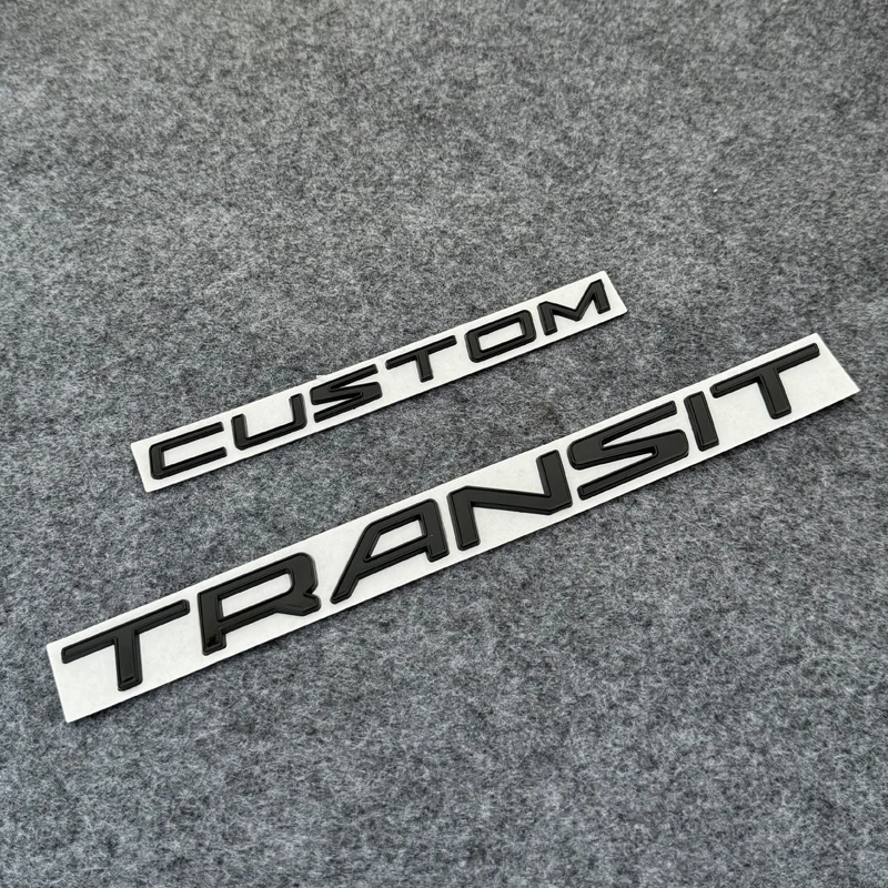 For Ford Transit Custom Tourneo MK7 MK8 Tuning Logo Lettering Metal Badge Stickers Car Rear Trunk Body Emblem Auto Accessories