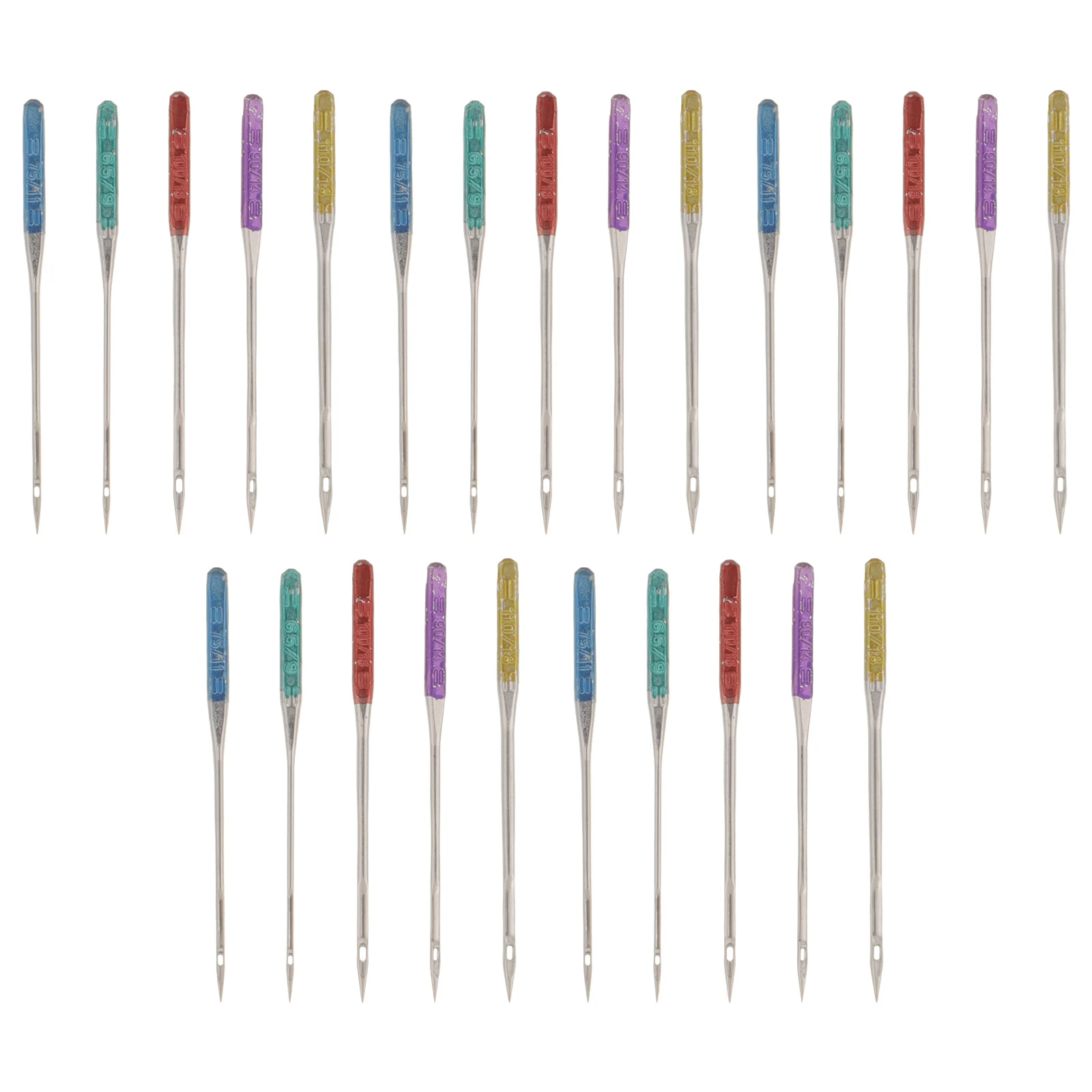 

25pcs Anti jump Sewing Machine Needles Elastic Fabric Home Industrial Durable Iron Material 9 11 14 16 18 flattening sewing