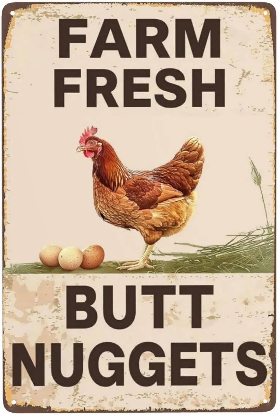 Eggs for Sale Sign Vintage Metal Signs Funny Garden Farm Barn Chicken Poster Butt Nuggets Yard Decor Gifts es
