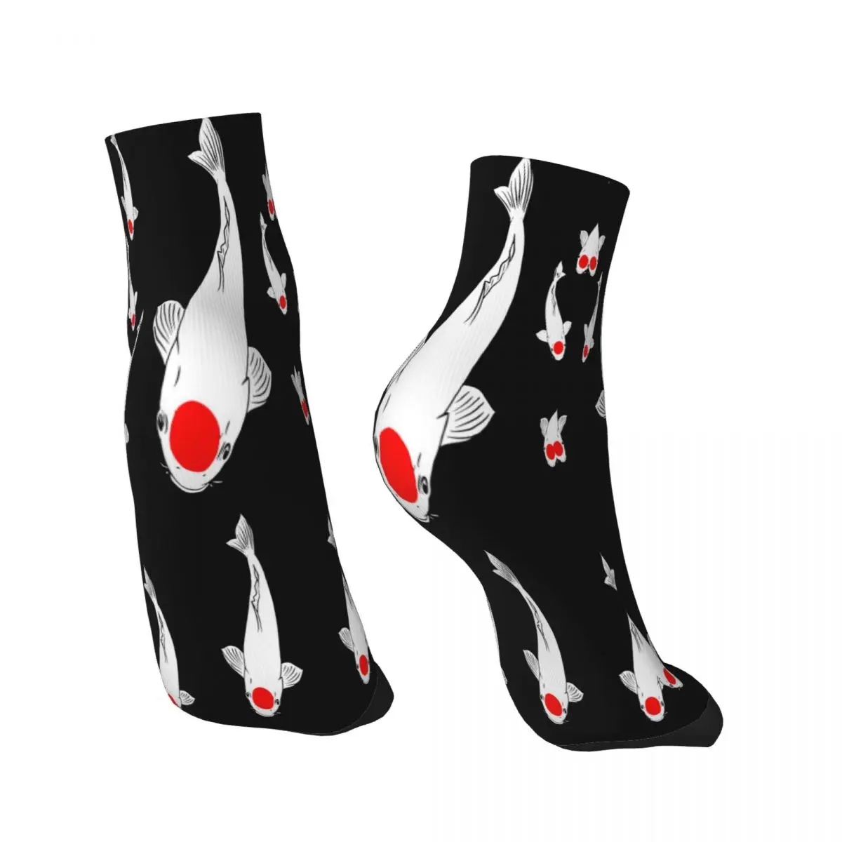 Koi Carp Tancho Ankle Socks Male Mens Women Spring Stockings Printed