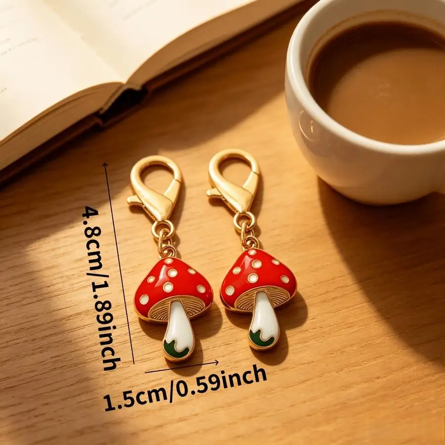 1/5/10/20/50/100pcs Hollow mushroom keychain units, an exquisite Mother's Day gift, mushroom keychain ornaments, luggage charm d