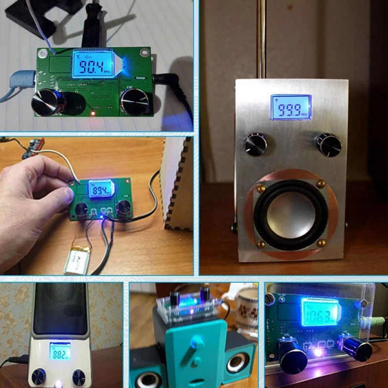 Top ข้อเสนอ Platinum ไร้สาย87.5-108Mhz 3V 3.7V 4.5V 5V สเตอริโอ Mono LCD ตัวรับสัญญาณสำหรับขนาดเล็ก DIY ผู้ใหญ่