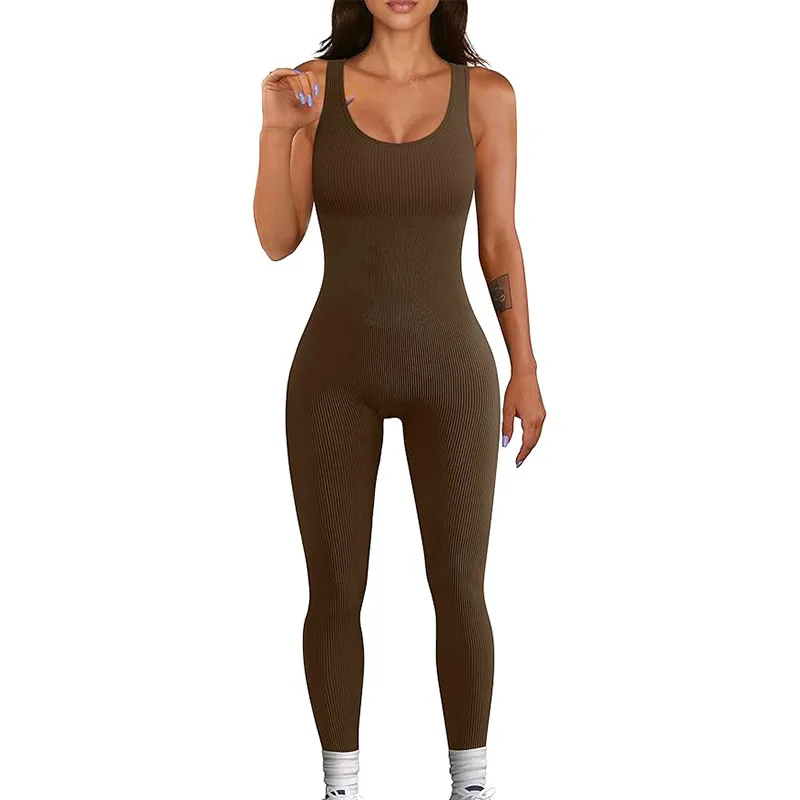

Women Fitness Backless Hip-lifting Slimming Jumpsuit Sports Body Training One Piece Pencil Long Pants Yoga Rompers