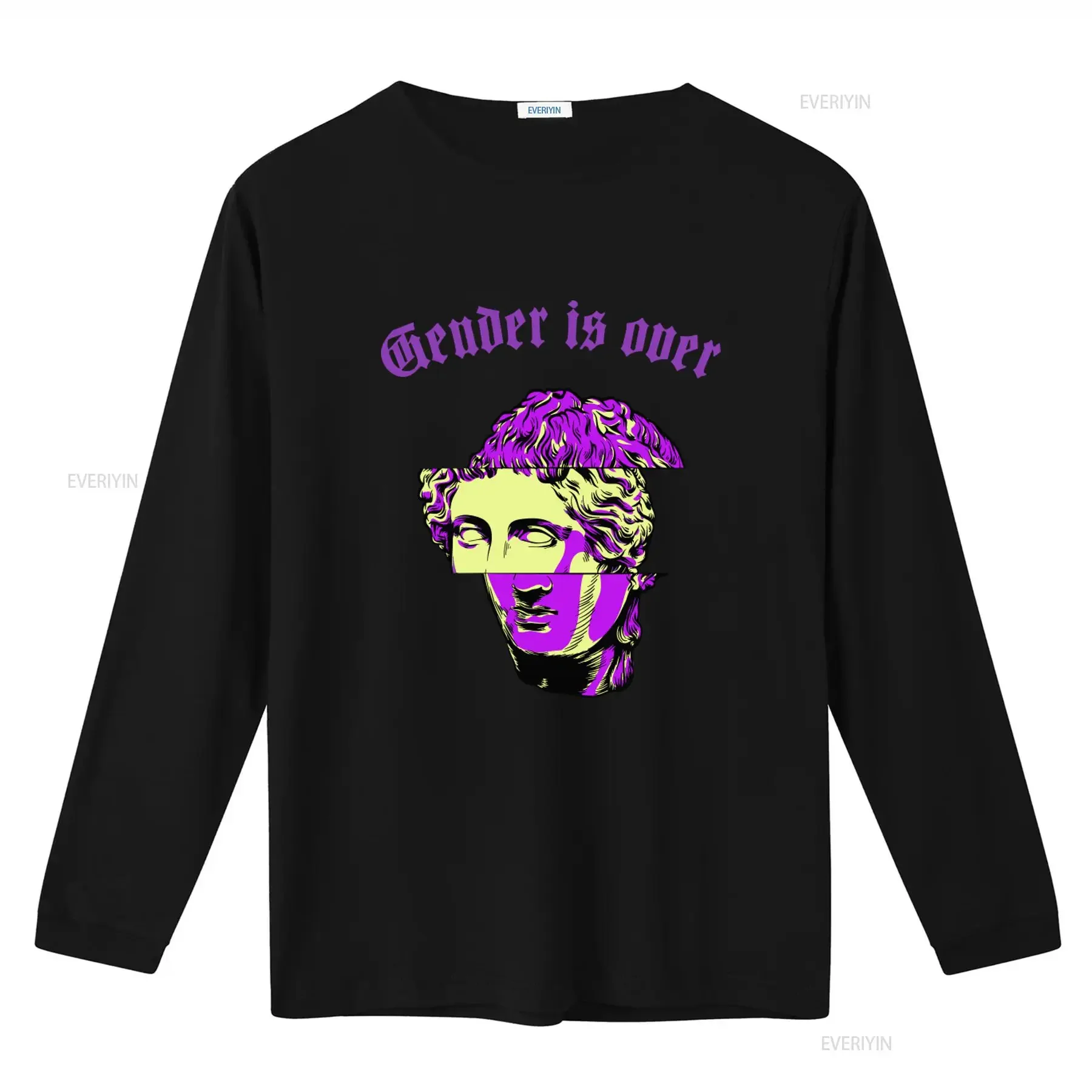 Gender is over T Shirt Nonbinary flag Non binary and conforming graphic tee Androgynous Cool Streetwear Fashion vintage Washed
