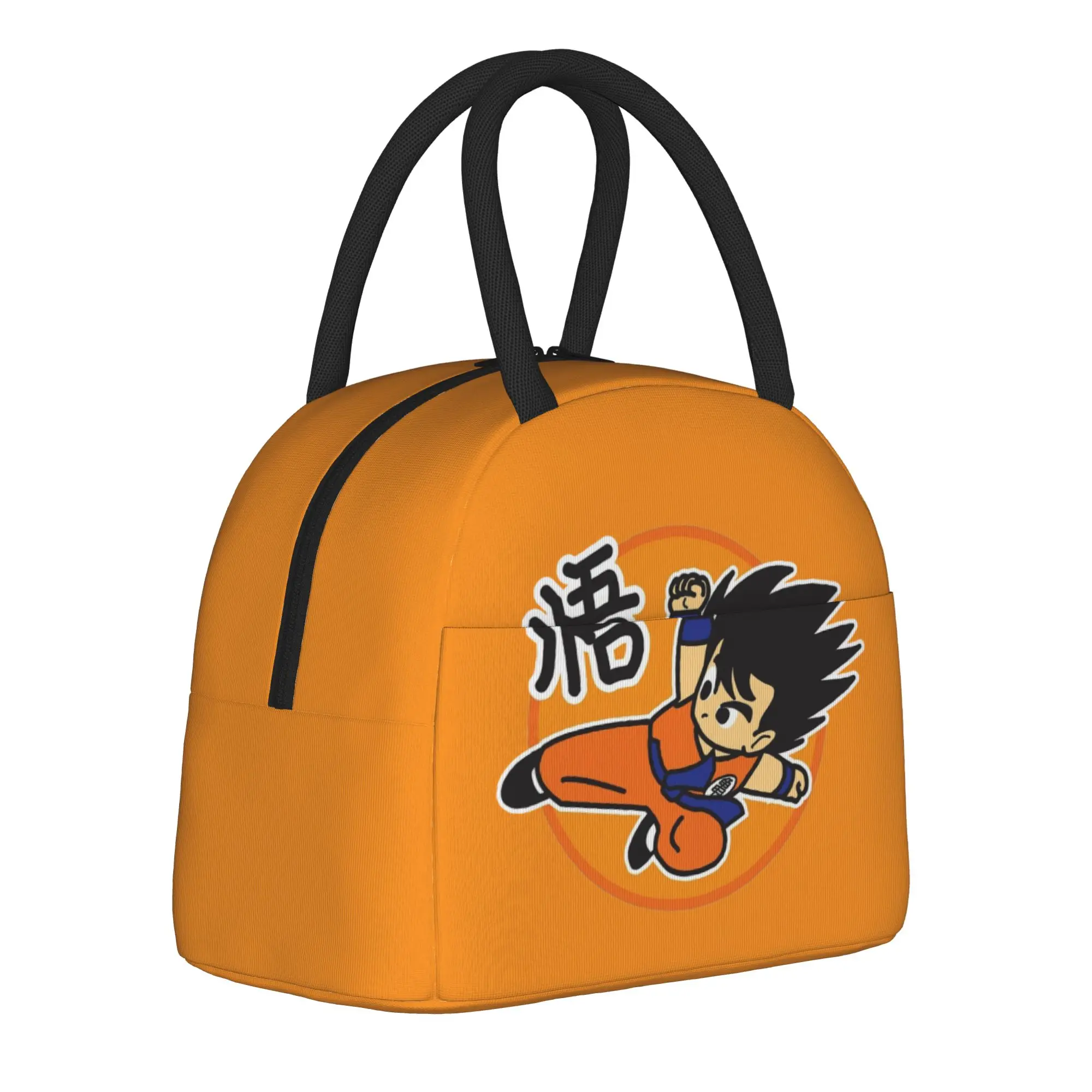 

Flying Kick Goku Insulated Lunch Bags Cooler Bag Reusable,Lunch Container DBZ High Capacity Tote Lunch Box Men Women