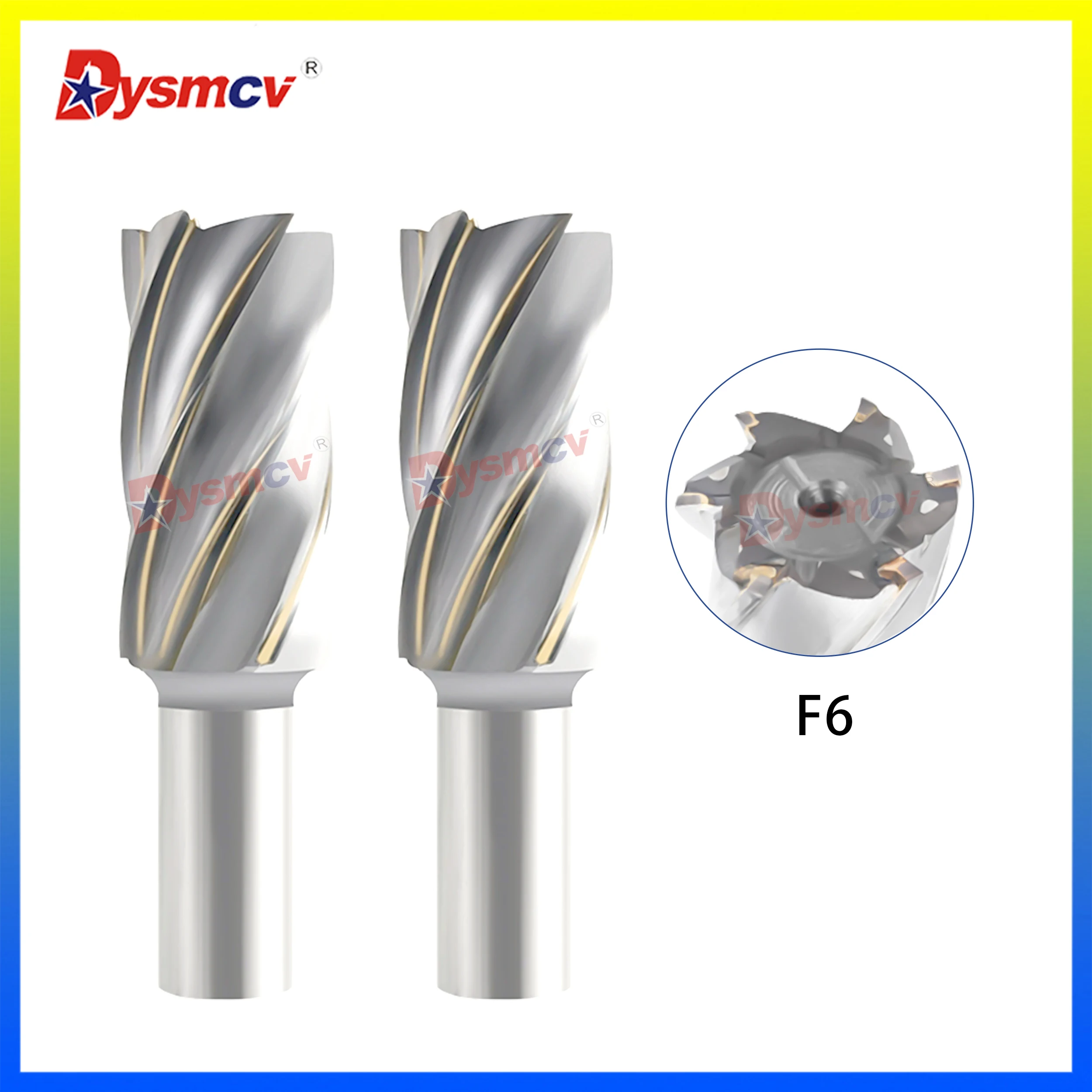 

DESKAR BK10 BK30 Inlaid Alloy Milling Cutter 50*53*130-F6-M32 CNC Lathe Tools Straight Shank Spiral Milling Cutter Carbide Parts