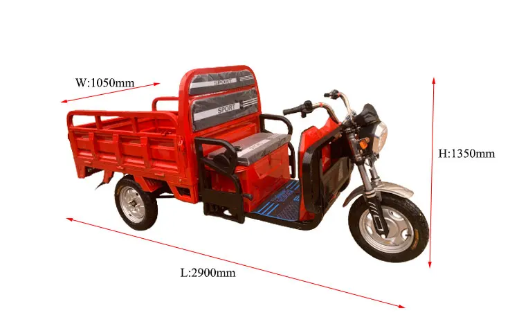 Customization Electric Cargo tricycle with Powerful Motor Use for Farm