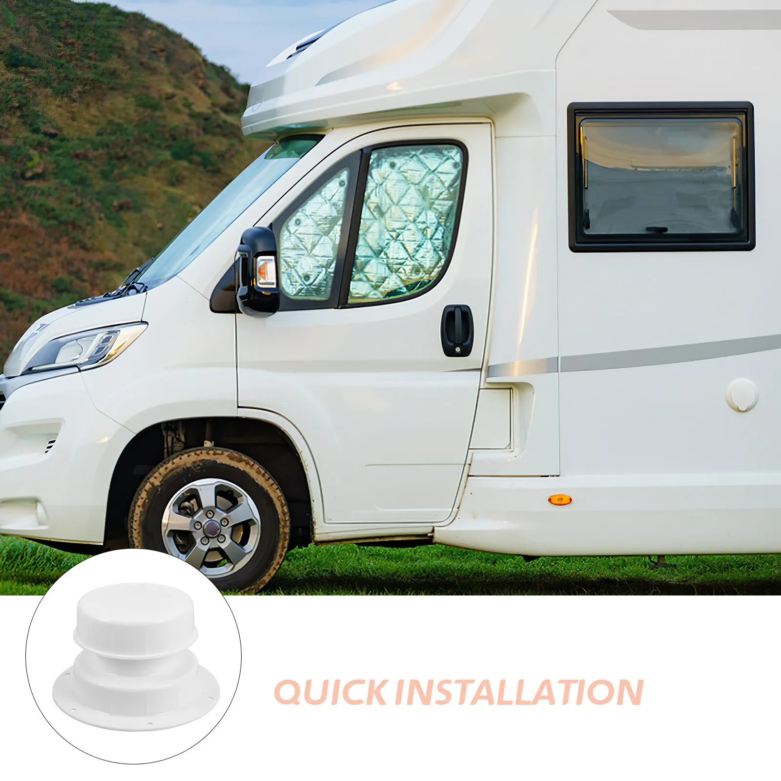 Rv Plumbing Vent Cap Kit Camper Sewer Vent Cover for Trailer Roof Ventilation Odor Control Weather Resistant Plastic Design