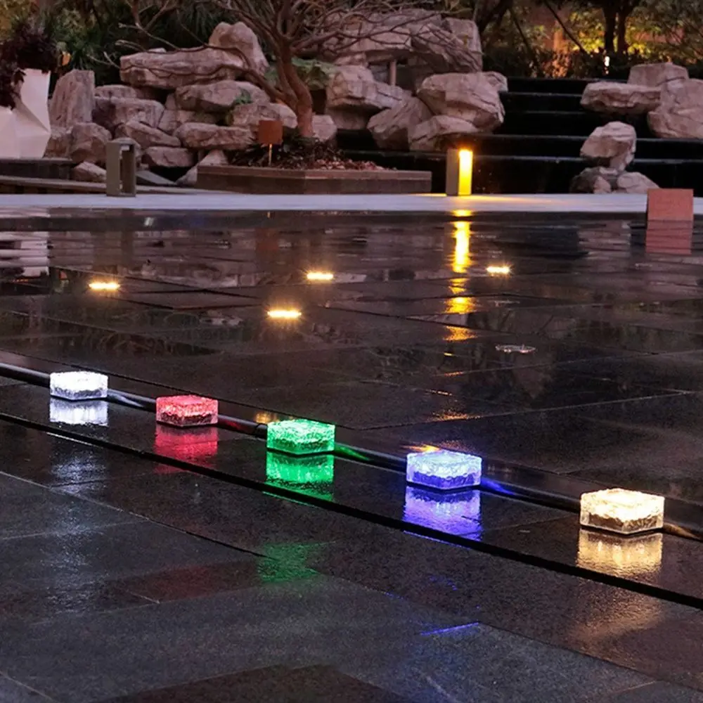 

Waterproof Solar Brick Lamp Wireless Energy-Saving LED Pathway Light Creative Semi-transparent Solar Lawn Lamp