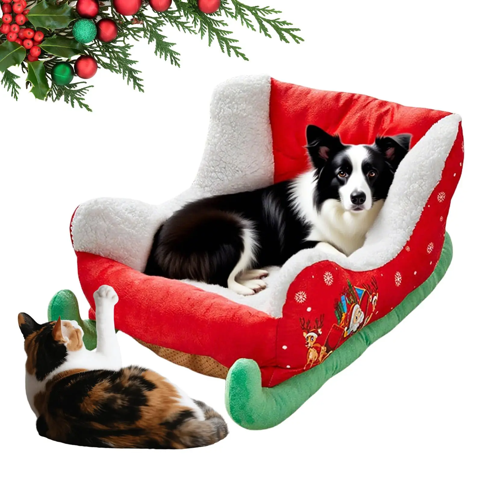 lit-de-noel-pour-chat-traineau-peluche-douce-nid-isole-confortable-theme-de-vacances-pour-animal-de-compagnie-chaton-chiot-couchage-2025