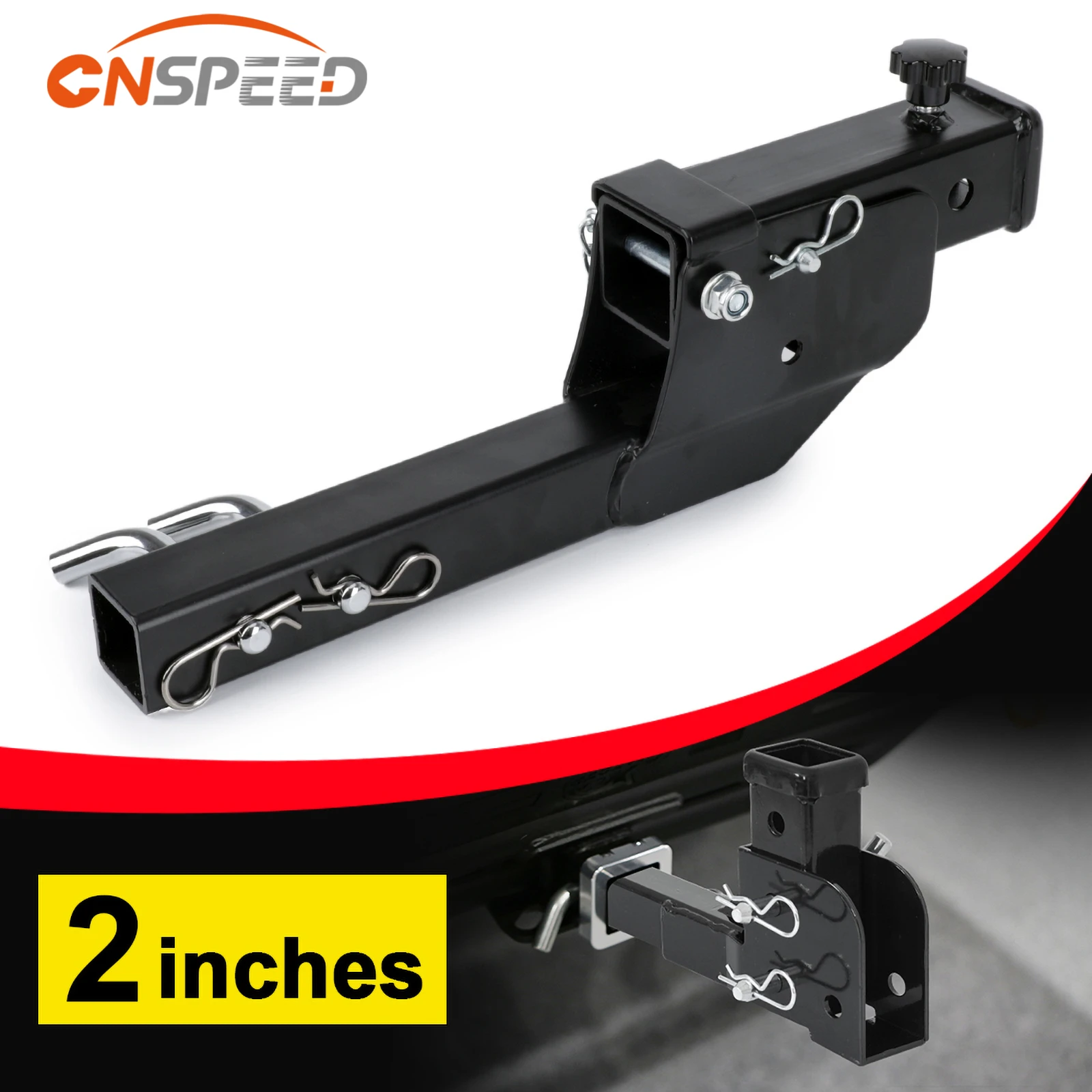 Fold Trailer Attachment Rod 2-Inch 500 lbs Metal Adjustable Trailer Hitch Mount Cargo Wheelchair Transport Adapter