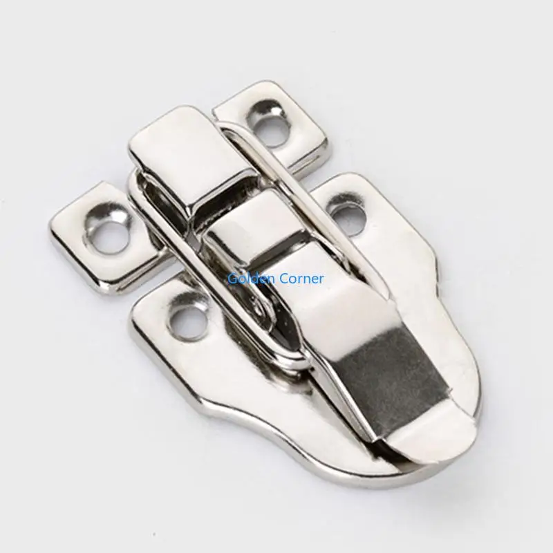 E15D Antique Wooden Box Decorative Buckle Lock Antique Iron Suitcase Cabinet Hinge