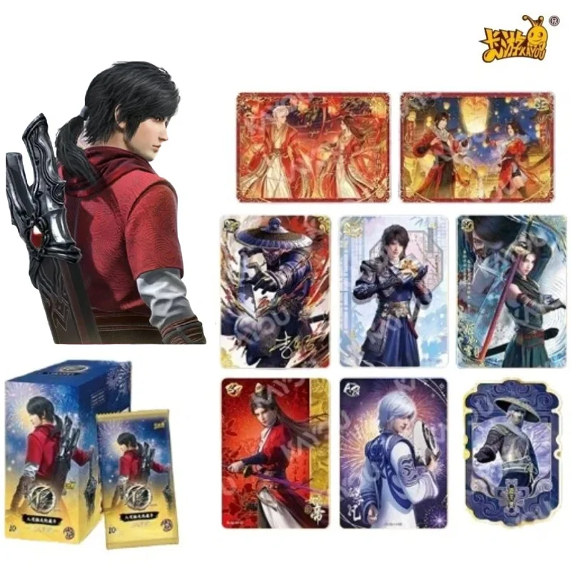 KAYOU Hua Jiang Hu Bad Guys Blind Box Trading Cards Ji Ruxue Ancient Costume Shiny Cards Oriental Wuxia Anime Boys Collectible