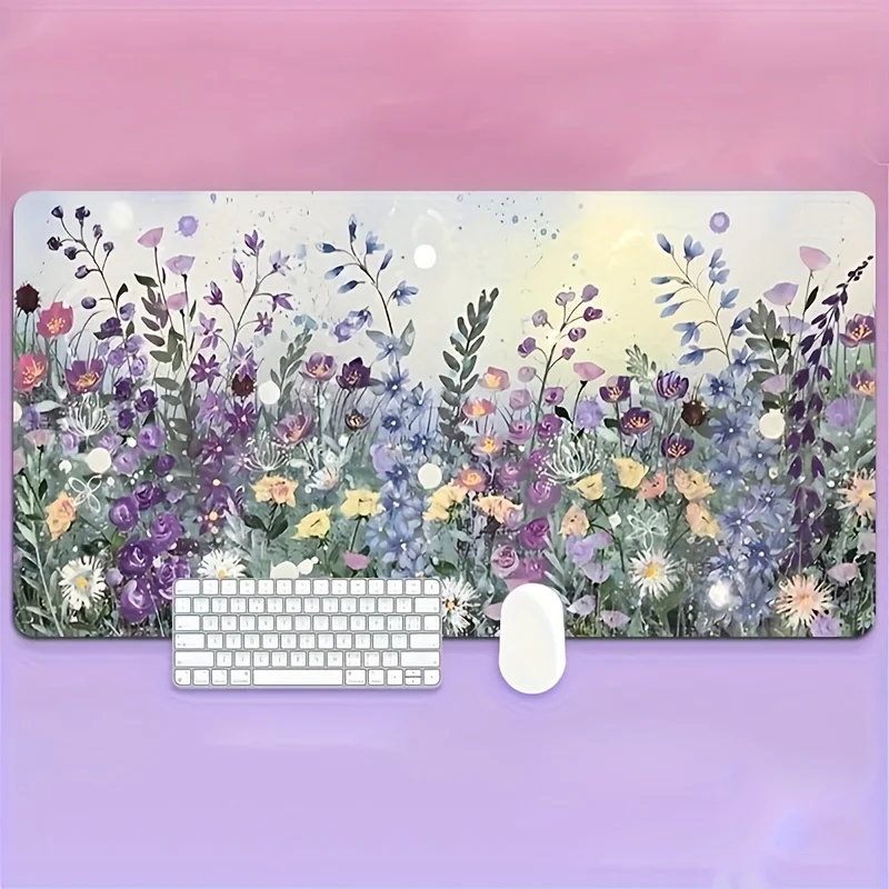

Large Non-Slip Gaming Mouse Pad with Vibrant Floral PC Desk Mat Vibrant Workspace Durable Mousepad Desktop Mouse Pad Desk Pad